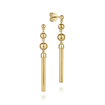 GABRIEL & CO- 14K Yellow Gold Bujukan Drop Earrings
